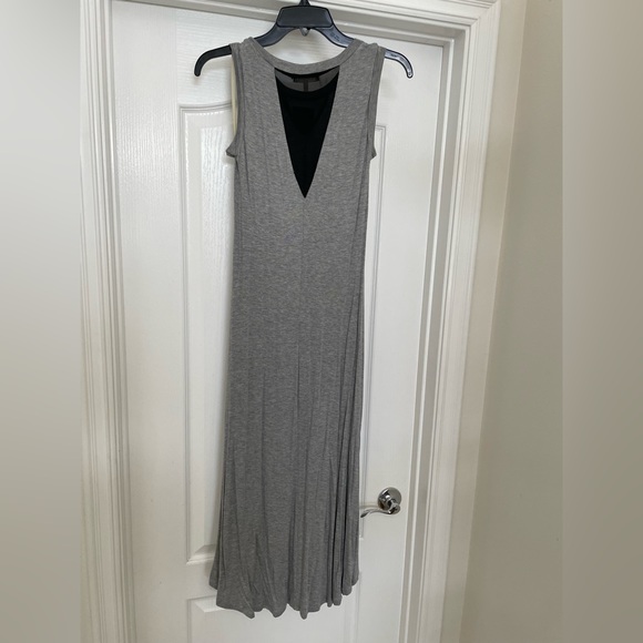 Monteau LA midi grey dress with black mesh inserts size Small NWT 🎉Host Pick x2🎉 - Picture 6 of 9